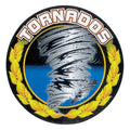 2 Inch in Diameter Round 'Tornados' Gold Insert with Mylar Detailing