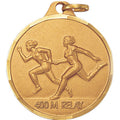 1-1/4 Inch Die-Struck Womens 400 Meter Relay Medal in Gold, Silver, or Bronze