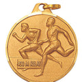 1-1/4 Inch Die-Struck Mens 400 Meter Relay Medal in Gold, Silver, or Bronze