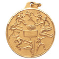1-1/2 Inch Die-Struck Womens Track Event Medal in Gold, Silver, or Bronze
