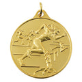 1-1/2 Inch Womens Track and Field Medal in Gold, Silver, or Bronze with Customizable Back