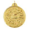 1-1/2 Inch Customizable Womens Track Medal in Gold, Silver, or Bronze