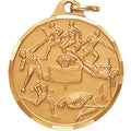1-1/4 Inch Die-Struck Mens Track Events Medal in Gold, Silver, or Bronze