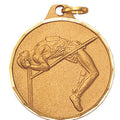 1-1/4 Inch Die-Struck Mens High Jump Medal in Gold, Silver, or Bronze