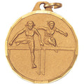 1-1/4 Inch Die-Struck Womens Hurdles Medal in Gold, Silver, or Bronze