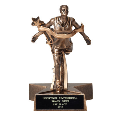 TRACK, MALE, 7 INCH FIGURE TROPHY