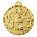 1-1/2 Inch Customizable Mens Track Medal in Gold, Silver, or Bronze