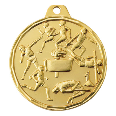 1-1/2 Inch Customizable Mens Track Medal in Gold, Silver, or Bronze