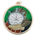 2-1/4 Inch in Diameter Round Multicolored Gold Track Medal with Mylar Detailing and Customizable Back