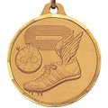1-1/4 Inch Die-Struck Track Running Medal in Gold, Silver, or Bronze