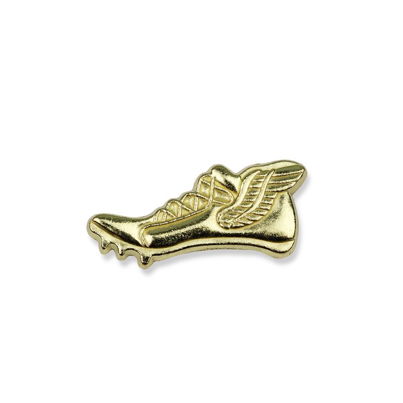 TRACK SHOE CHENILLE PIN GOLD