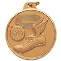 1-1/2 Inch Die-Struck Track Themed Medal in Gold, Silver, or Bronze