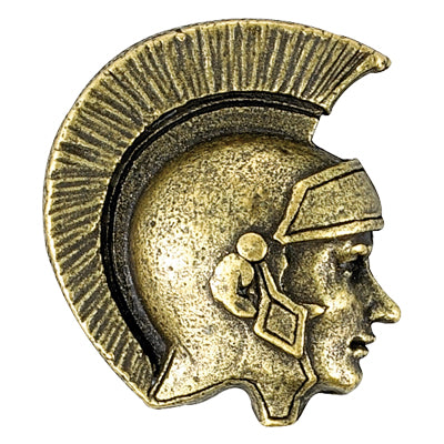 Trojan\Spartan Mascot Antique Brass Pin