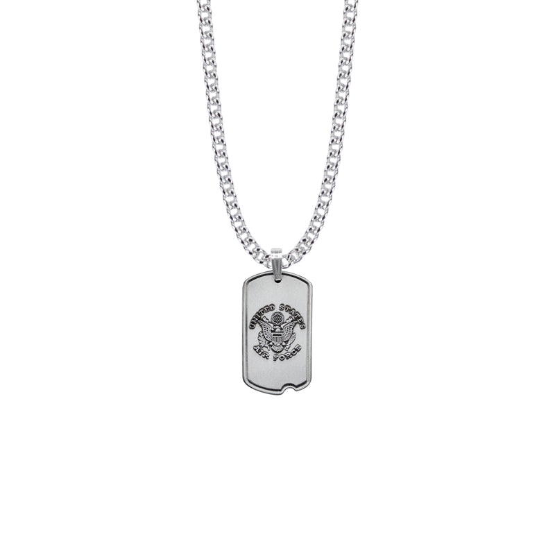 U.S. AIR FORCE STERLING SILVER DOG TAG
