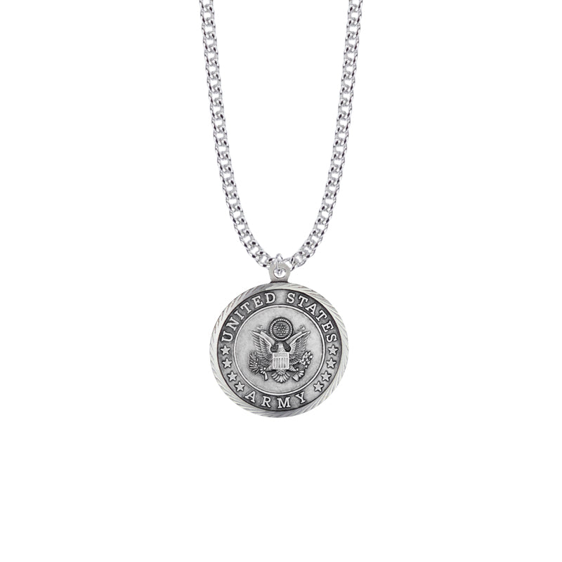 U.S. ARMY SYMBOL STERLING SILVER MILITARY MEDAL, 1 INCH