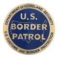 U.S. BORDER PATROL, 2 INCH ETCHED ENAMELED
