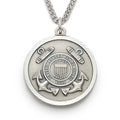 U.S. COAST GUARD STERLING SILVER MILITARY MEDAL, 1 INCH