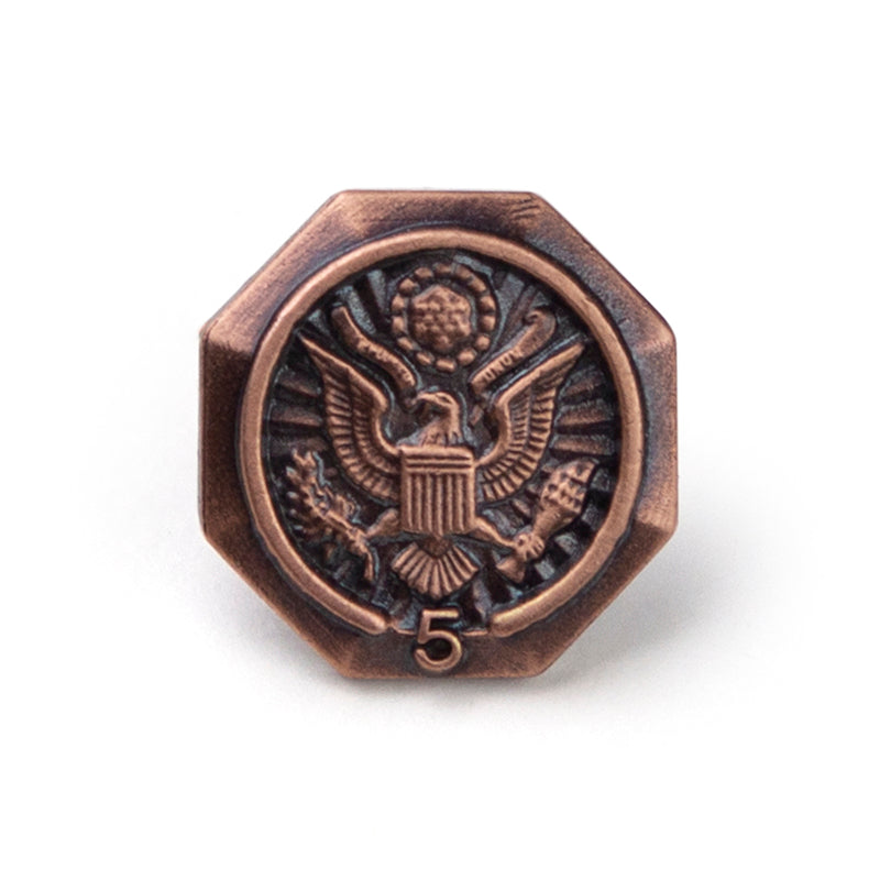 U.S. FEDERAL YEARS OF SERVICE BRONZE PIN - 5 YEARS