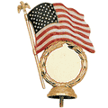 U.S. FLAG PLASTIC RISER HOLDS 2 INCH MEDALLION