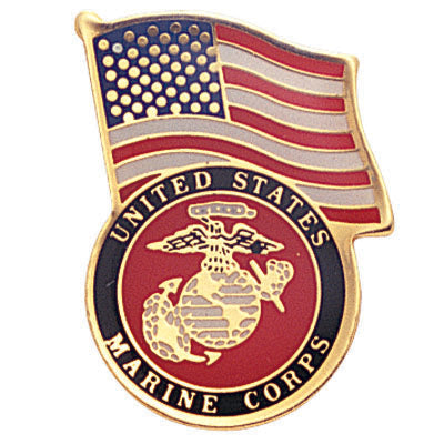 U.S.MARINE AMERICAN FLAG PIN