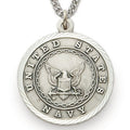 U.S. NAVY STERLING SILVER MILITARY MEDAL,1 INCH, CROSS BACK