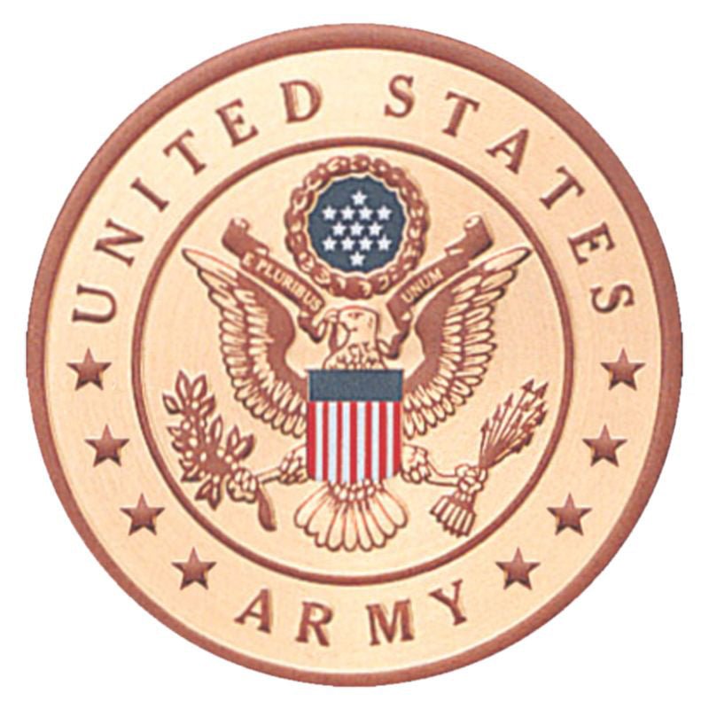 2 Inch in Diameter Round Metal Litho-Print US Army Medallion Insert