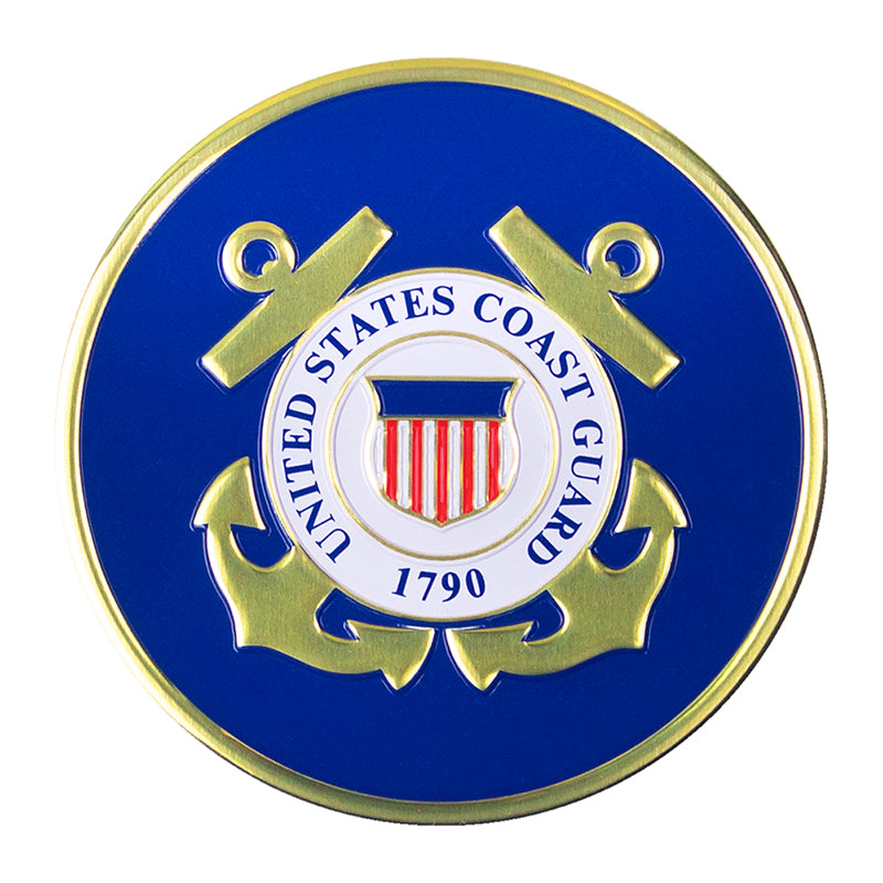 2 Inch in Diameter Round Metal United States Coast Guard Medallion Insert