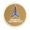 2 Inch in Diameter Round Metal Litho-Print US Space Force Medallion Insert in Gold