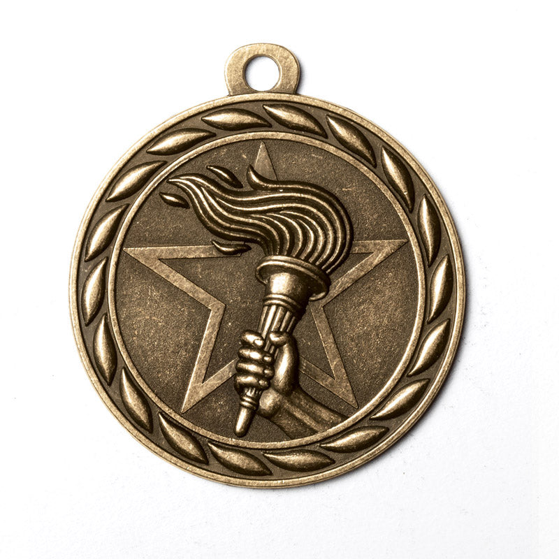 Metal 2-Inch in Diameter Round Victory Medal with Customizable Back in Multiple Colours