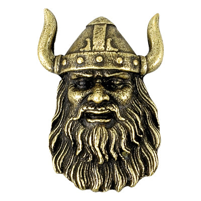 Viking Mascot Antique Brass Pin