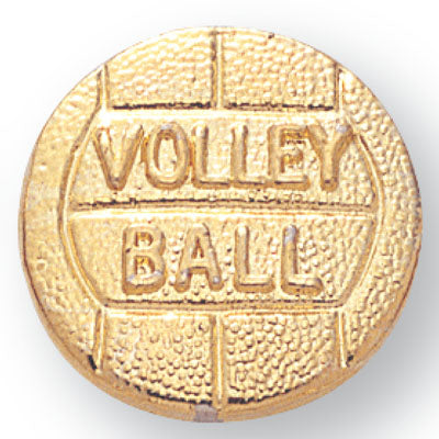 VOLLEYBALL CHENILLE PIN GOLD