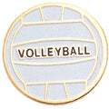 VOLLEYBALL ENAMELED PIN GOLD