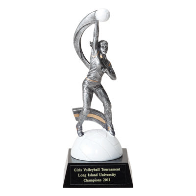 VOLLEYBALL, FEMALE, 8 INCH FIGURE TROPHY