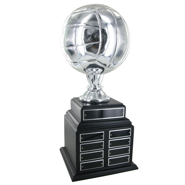 VOLLEYBALL PERPETUAL TROPHY, HEIGHT 19 INCHES, 8 INCH SILVER BALL