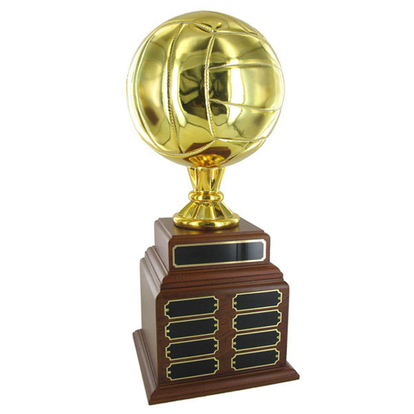 VOLLEYBALL PERPETUAL TROPHY, HEIGHT 19 INCHES, 8 INCH GOLD BALL