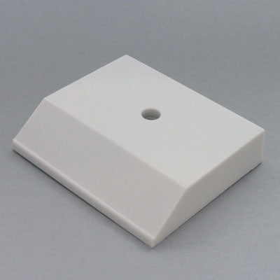 WHITE PLASTIC TROPHY BASE, SIZE 3-1/2 x 3 x 3/4 INCH