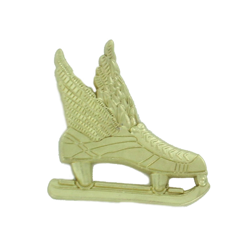 WINGED ICE HOCKEY SKATE CHENILLE PIN GOLD