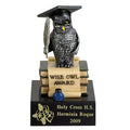 WISE OWL AWARD SCHOLASTIC TROPHY, 6 INCH