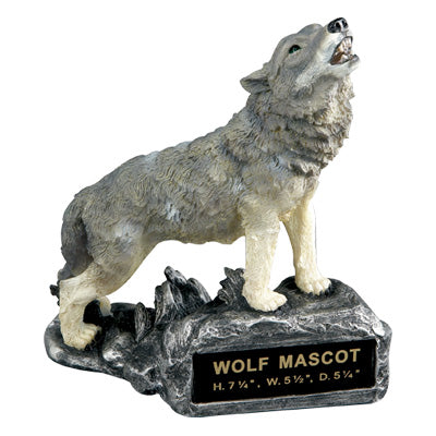 WOLF HOWLING MASCOT TROPHY
