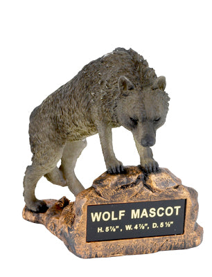 WOLF MASCOT TROPHY WITHOUT PLATE