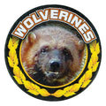 2 Inch in Diameter Round Gold and Mylar 'Wolverines' Insert
