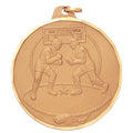 2 Inch Customizable Wrestling Medal in Gold, Silver, or Bronze