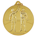 1-1/2 Inch Customizable Wrestling Champion Styled Sports Medal in Gold, Silver, or Bronze